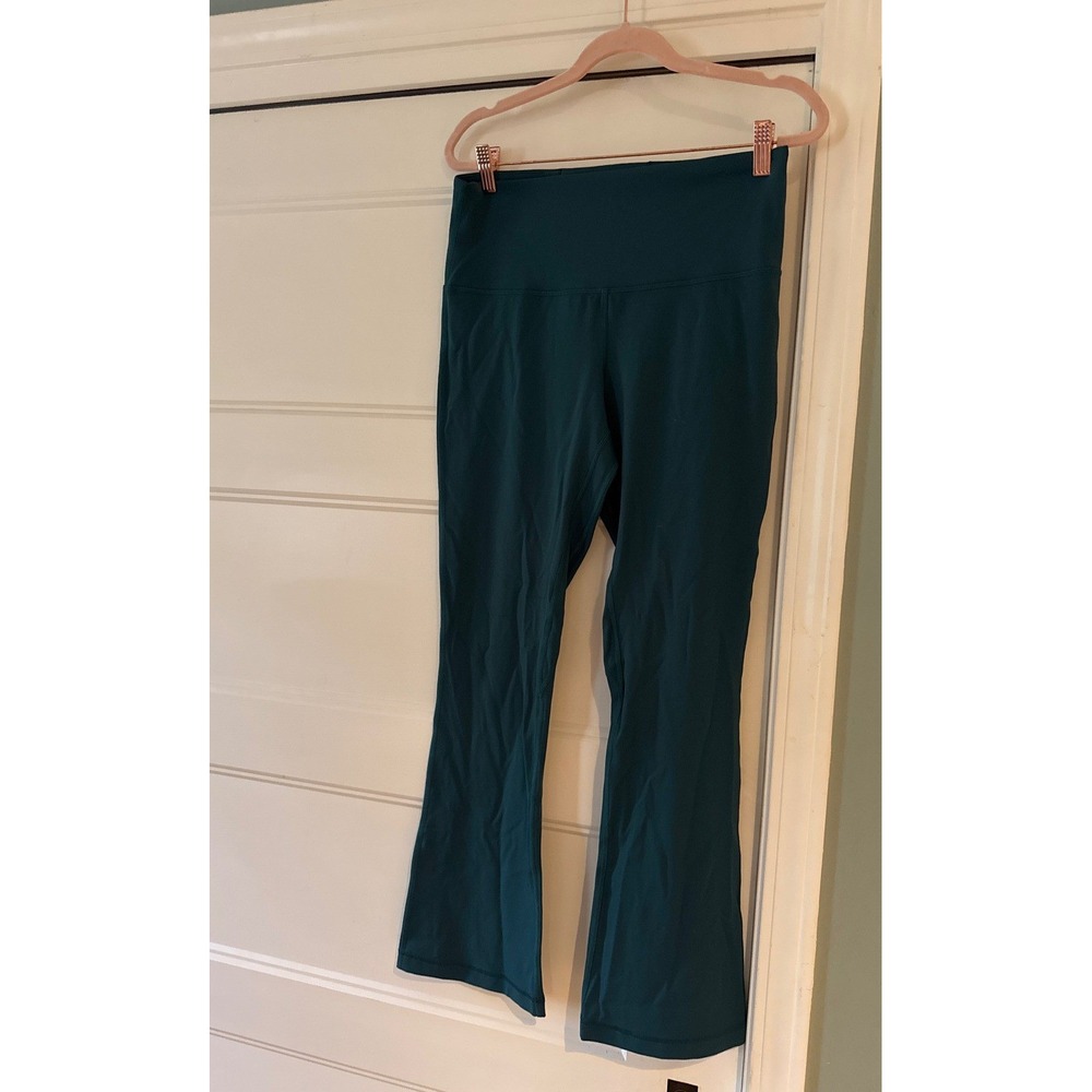 Lululemon Yoga Pants Leggings Size 10 Short Align High-Rise Flare Teal Green